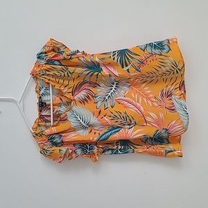 Love X Design XL Orange Tropical print shirt